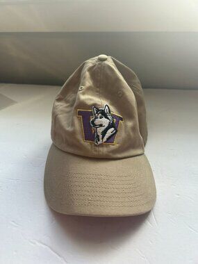 47 Brand Washington Huskies Hat Tan Strapback Dad Cap OSFA